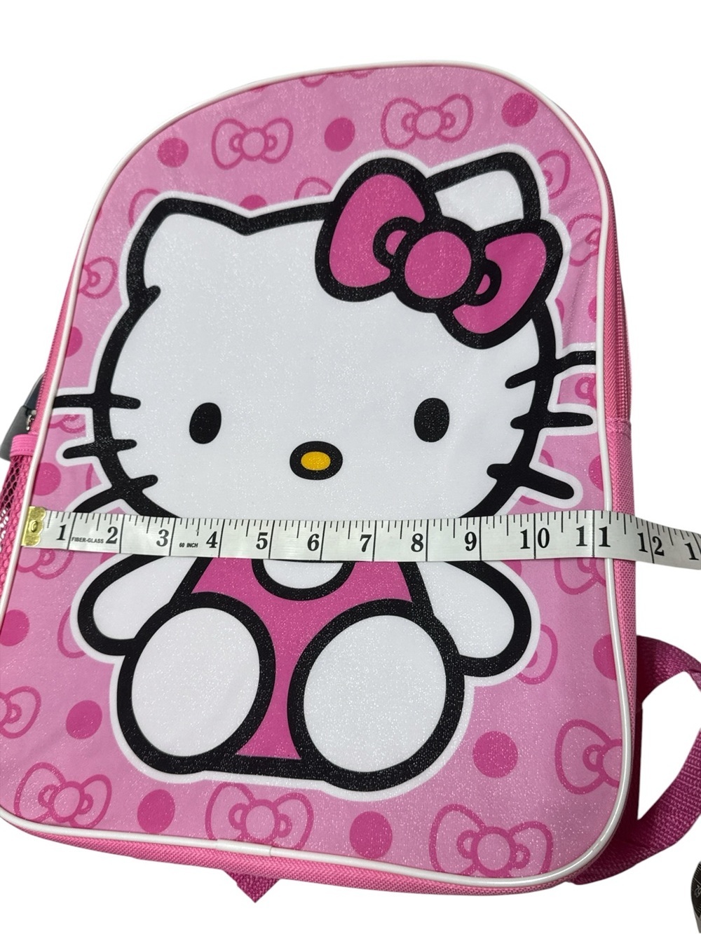 Hello Kitty Pink and White Kids Backpack with Bow Graphic - Picture 4 of 6